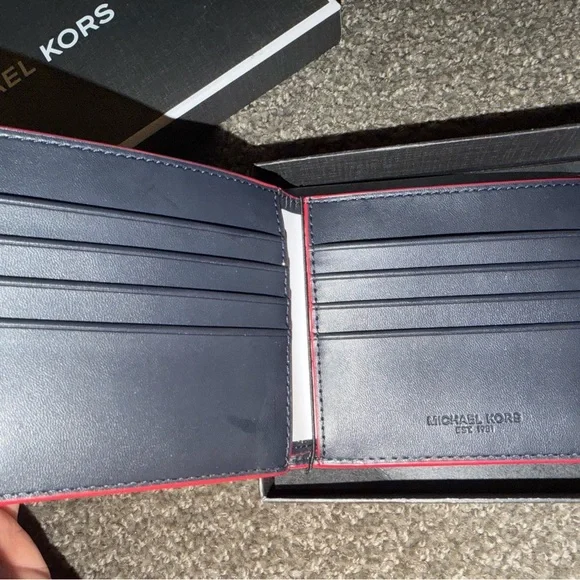 Michael Kors Navy and Red Card Holder - Picture 3 of 8